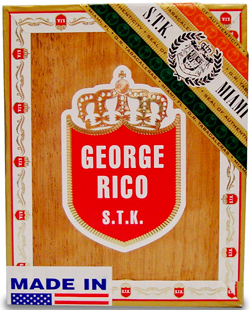 George Rico`s cigar, the Miami S.T.K. American Puro, is made entirely from American tobacco leaves
