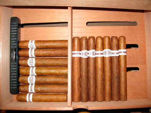 Кубинские сигары Jose L. Piedra (Left 7x Jose L. Piedra Petit Cazadores и Right 7x Jose L. Piedra Cremas)